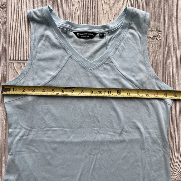 Soulgani Active California Love V-Neck Tank Top Women's M Power Blue - QVC - Picture 10 of 14